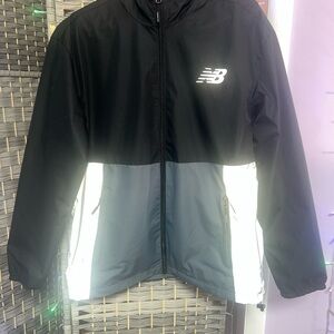 New Balance Black Jacket with Reflective White Logo
